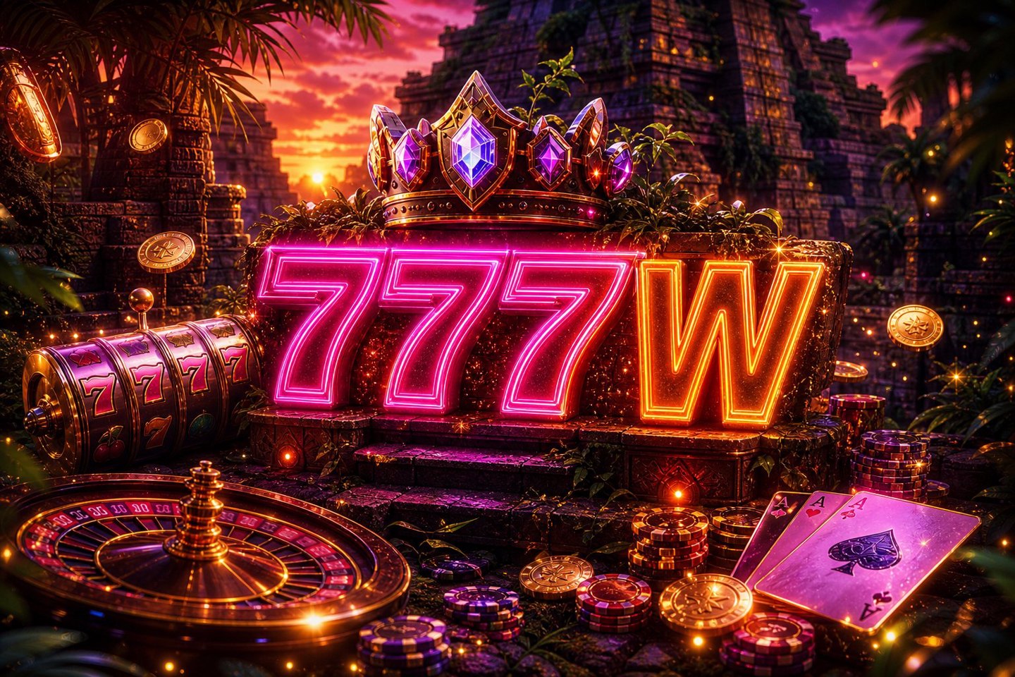 Panel hadiah absen harian dan bonus deposit pertama di 777W